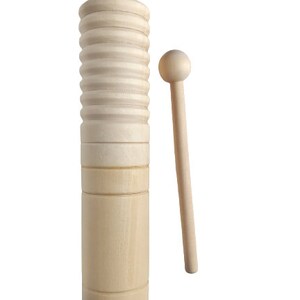 Wooden Percussion Guiro (rasp) W Stick and Rattle / Unfinished Wood ...