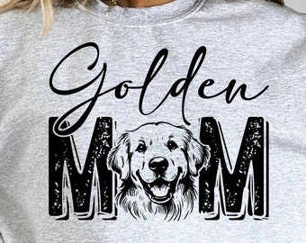 Golden Retriever Mom PNG: Dog Lovers Sublimation Design (Digital Download)