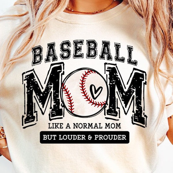 Baseball Mom PNG, Varsity, Distressed, Baseball mama, Loud and Proud Baseball Mom Sublimation Design Downloads