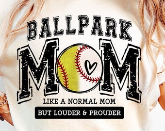 Ballpark Mom PNG, Varsity, Distressed, Baseball mama, Softball Mama, Sublimation Design Downloads