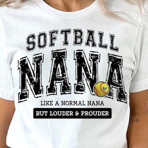 Softball Nana PNG, Varsity, Distressed, Softball Nana, Forte e orgoglioso Softball Nana Sublimazione Design Download
