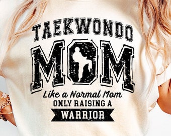 Taekwondo Mom PNG - Distressed Varsity Sublimation (Digital Download)