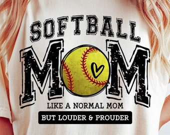 Softball Mom PNG: Distressed Varsity Design (Digital Download)