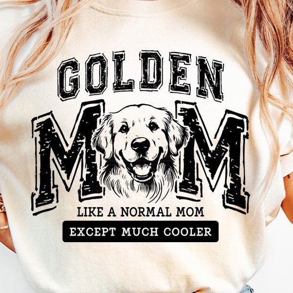 Golden Mom PNG, Golden Retriever Mama Png, Dog Mom Life png, Dogs Lovers, Sublimation Design Downloads