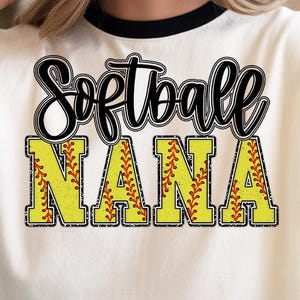 Softball Nana PNG, Distressed, Softball Nana, Download di design per sublimazione Softball Nana rumoroso e orgoglioso