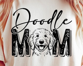Doodle Mom PNG: Distressed Dog Lovers Design (Digital Download)