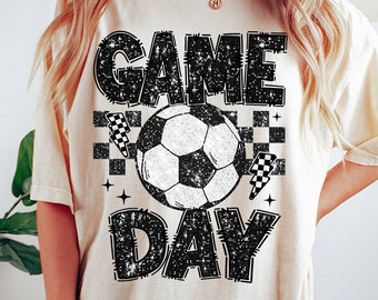 Glitter Soccer Game Day PNG: Mom, Mama, Sublimation Design (Digital Download)
