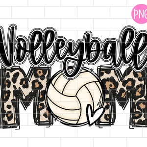 Volleyball Mom Black PNG, Sublimation Design Downloads