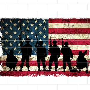 American Soldier Flag PNG, American Soldier with Distressed American Flag Sublimation Design Downloads, 4th of july