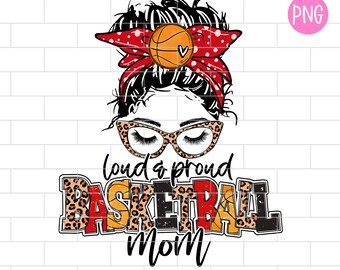 Leopard Basketball Mom PNG: Loud & Proud Design (Digital Download)