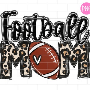 Football Mom Black PNG, Sublimation Design Downloads