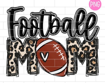Football Mom Black PNG, Sublimation Design Downloads