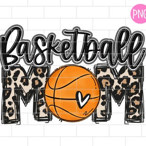 Basketball Mom Black PNG, Leopard, Mama, Game Day, Sublimation Design Downloads
