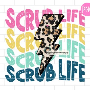 Scrub Life PNG, Enfermeira, Leopardo, Auxiliar De Enfermagem, RN, Downloads De Design De Sublimação