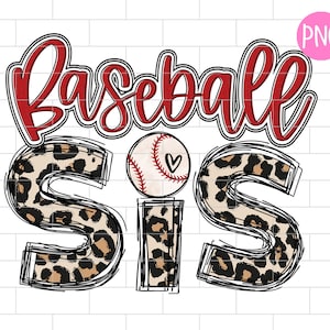 Baseball Sister PNG, Baseball Sis, Leopard Baseball Sister Sublimation Design Downloads