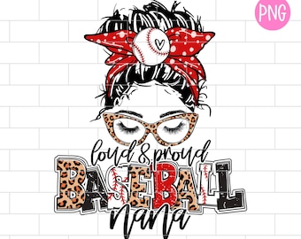 Leopard Baseball Nana PNG: Loud & Proud Design (Digital Download)