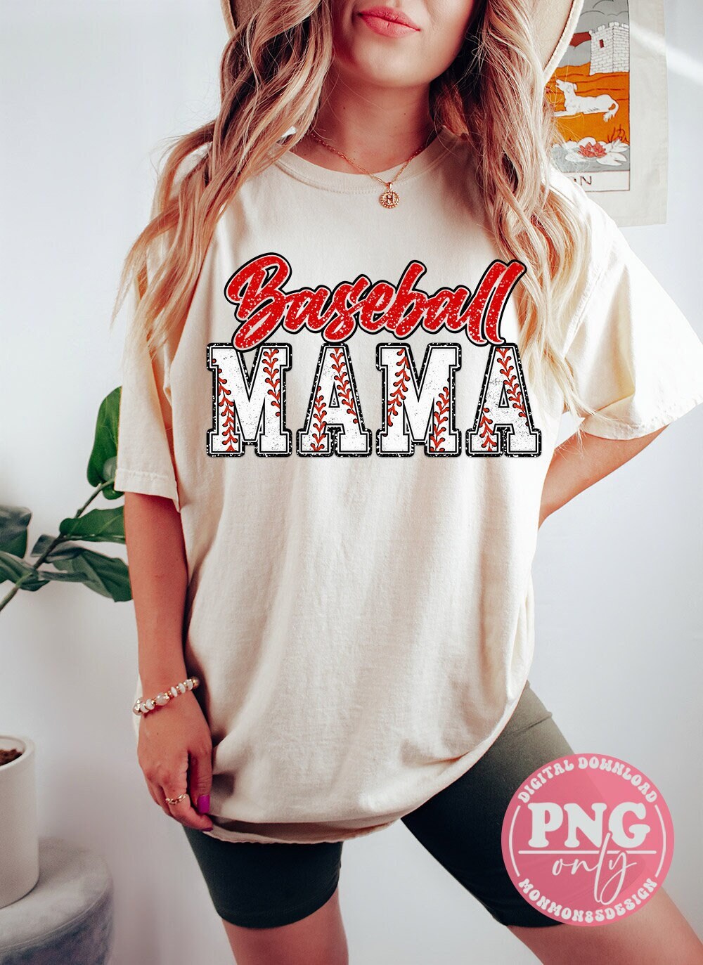 Baseball Mama PNG, Red, Athletic, Distressed, Baseball Mom, Loud and Proud Baseball Mom Sublimation Design Downloads