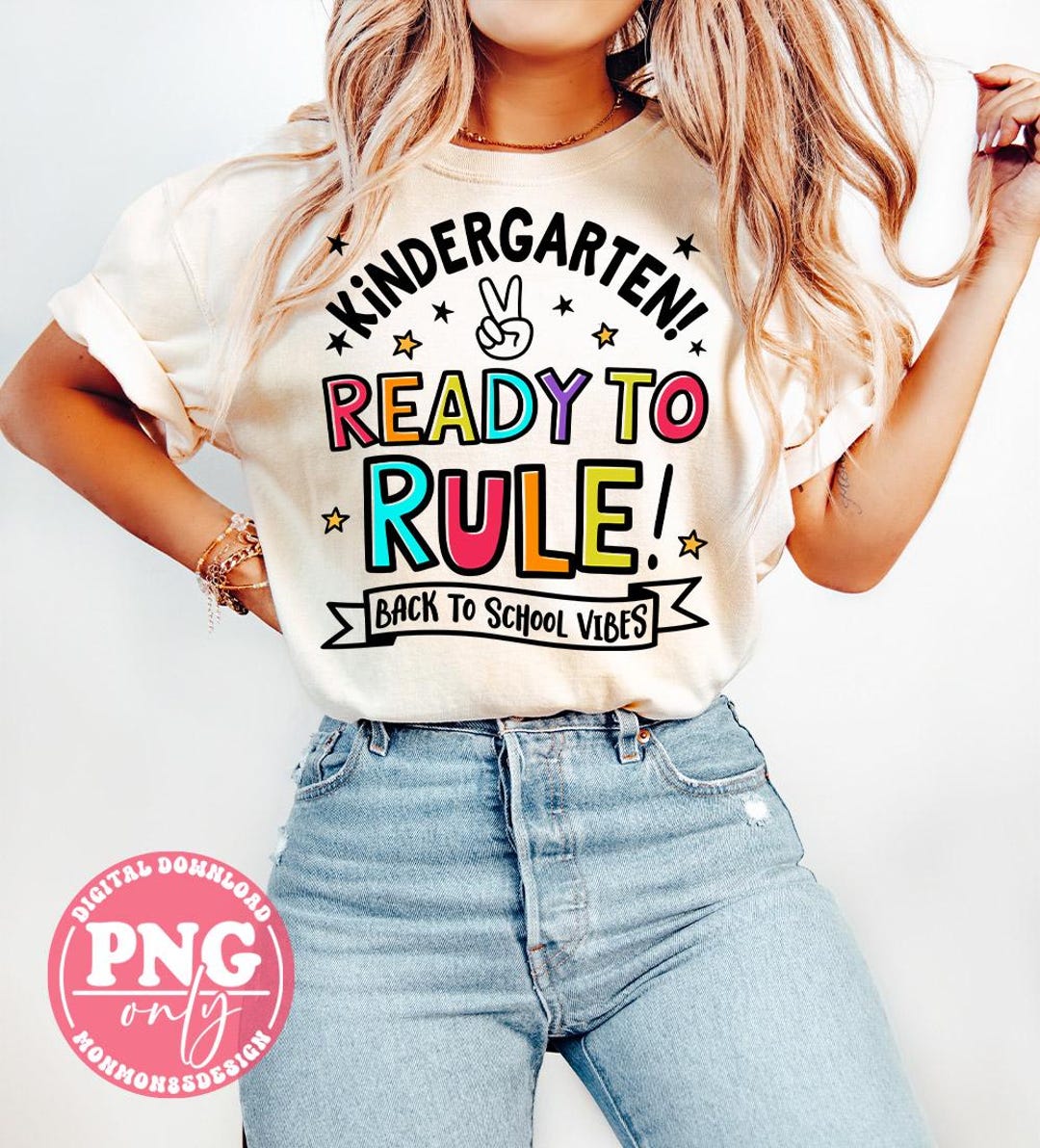 Kindergarten Back to School PNG: Sublimation Design Download - Etsy