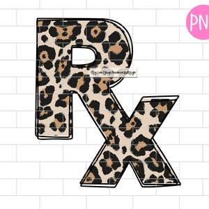 Rx Leopard Pharmacy Tech PNG, Sublimation Design Downloads