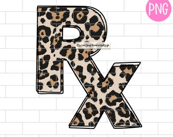 Rx Leopard Pharmacy Tech PNG, Sublimation Design Downloads
