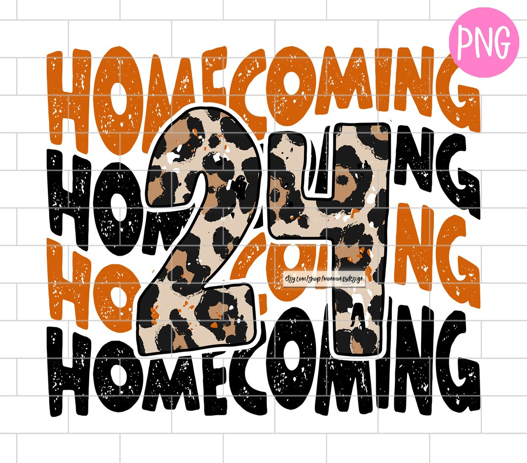 PNG Orange Hoco 2025 Leopard School Football Etsy