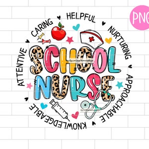 Enfermera escolar PNG, leopardo, regreso a la escuela, verano, descargas de diseño de sublimación