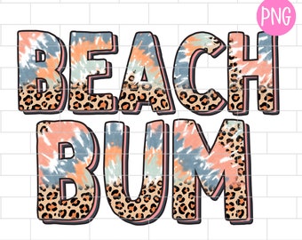 Beach Bum PNG, Beach Sublimation Design Downloads