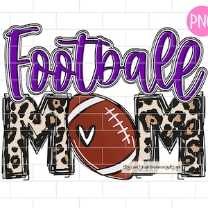 Football Mom Purple PNG, Sublimation Design Downloads