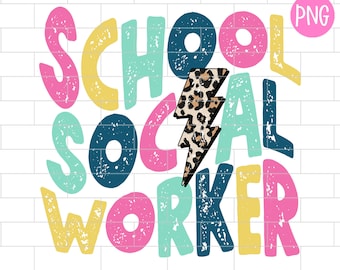 School Social Worker PNG, Sublimation Design Downloads