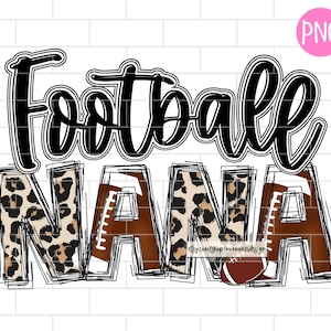 Football Nana PNG, Sublimation Design Downloads