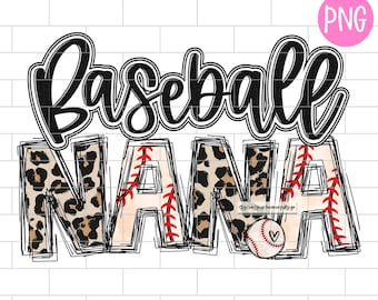 Baseball Nana PNG, Sublimation Design Downloads
