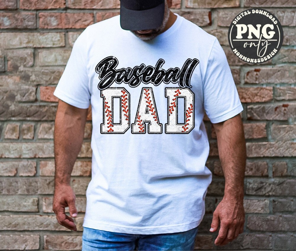 Baseball Dad PNG, Black, Distressed, Baseball Daddy, Loud and Proud Baseball Dad, Sublimation Design Downloads