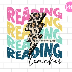 Reading Teacher Png, Back to School, Squad, First day of School, Crew, Sublimation Design Downloads