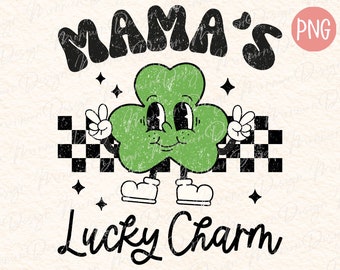 Mamas Lucky Charm St. Patrick's Day PNG, Mini, Mama, Shamrock Sublimation Design Downloads