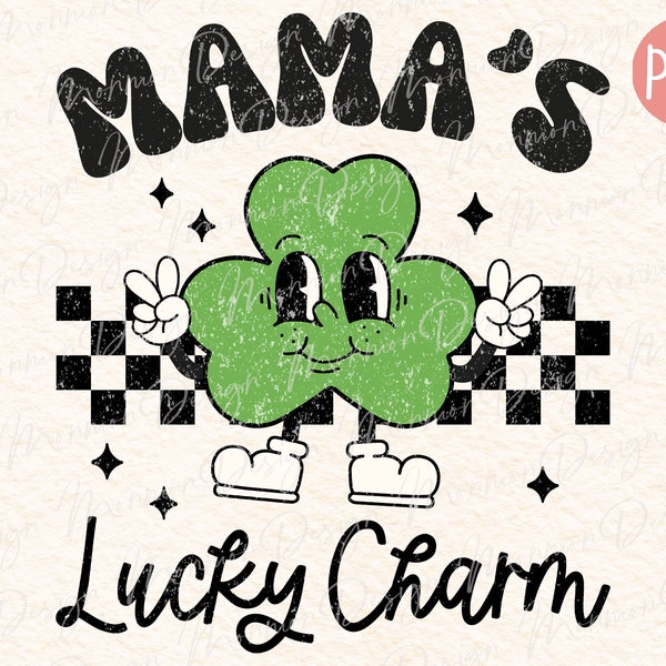 Mamas Lucky Charm St. Patrick's Day PNG, Mini, Mama, Shamrock Sublimation Design Downloads
