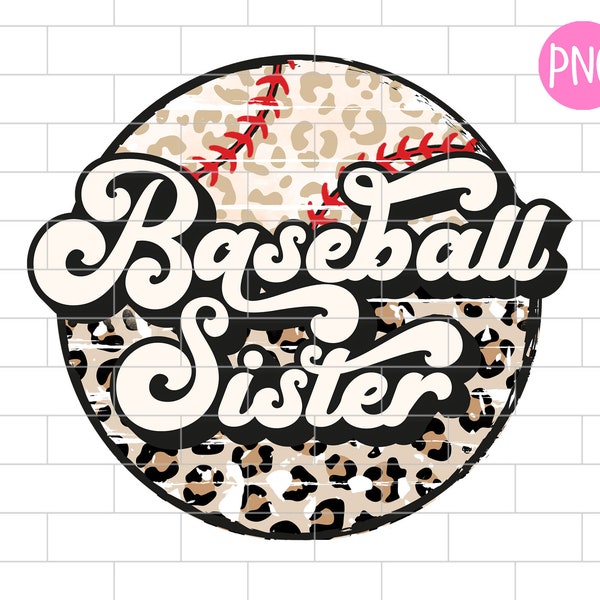 Baseball Schwester PNG, Leopard Baseball Schwester Sublimation Design Downloads