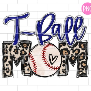 T-ball Mom PNG, Blue, T ball, Tee Ball Mom Sublimation Design Downloads