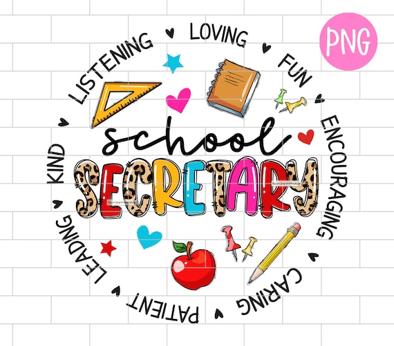 School Secretary PNG: Office Squad Sublimation Design (Digital Download)