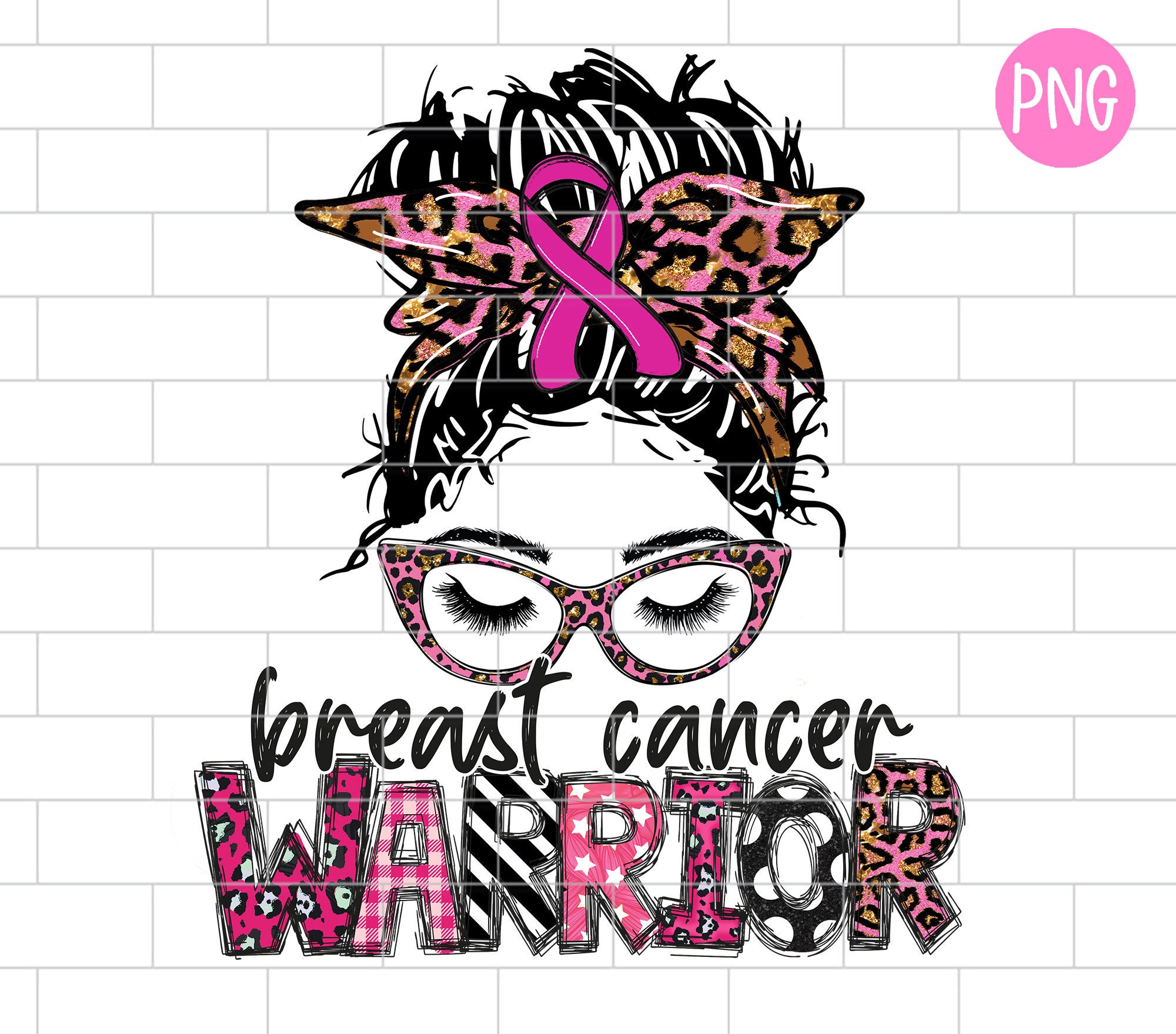 Breast Cancer Warrior PNG Pink Ribbon Breast Cancer - Etsy