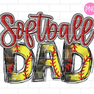 Softball Dad PNG, Sublimation Design Downloads