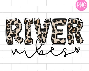 River Vibes Leopard PNG, Summer, Sublimation Design Downloads