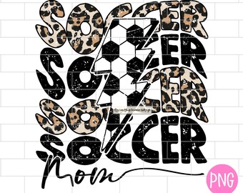 Soccer Mom PNG, Leopard, Sublimation Design Downloads
