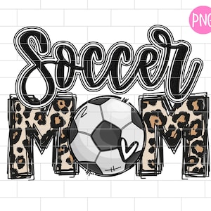 Soccer Mom Black PNG, Sublimation Design Downloads