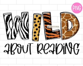 Wild About Reading PNG: Leopard Teacher Design (Digital Download)