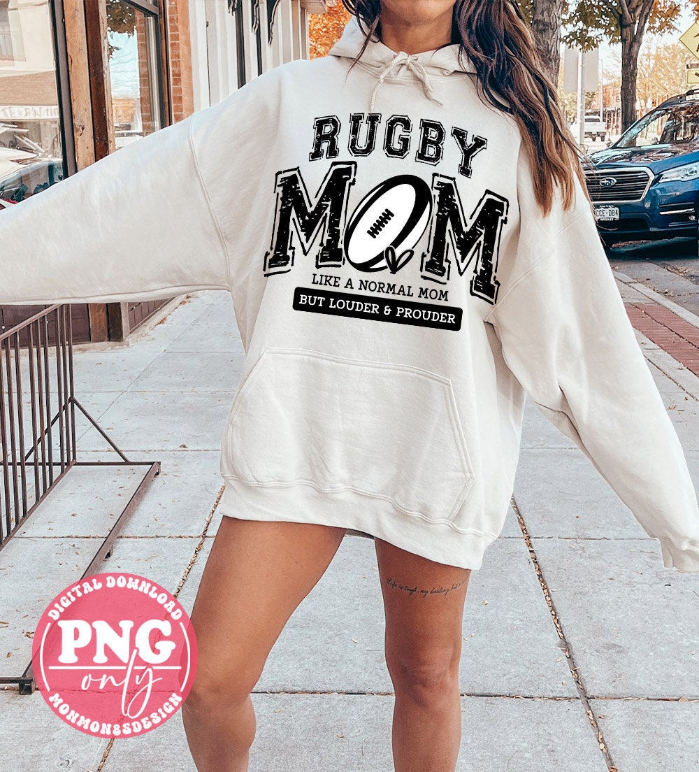 Rugby Mom PNG: Distressed Varsity Sublimation Design (digital Download ...
