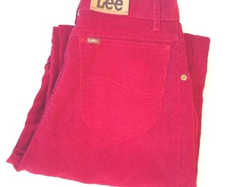 lee pink velvet pants