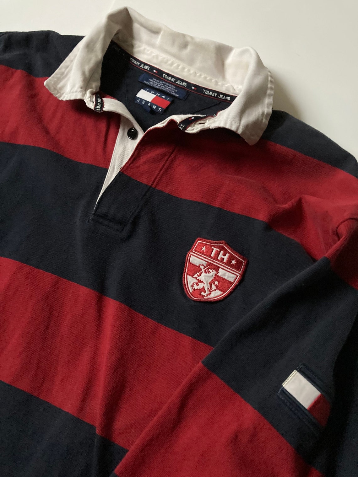 Vintage Tommy Hilfiger rugby polo shirt large mens stripes Etsy