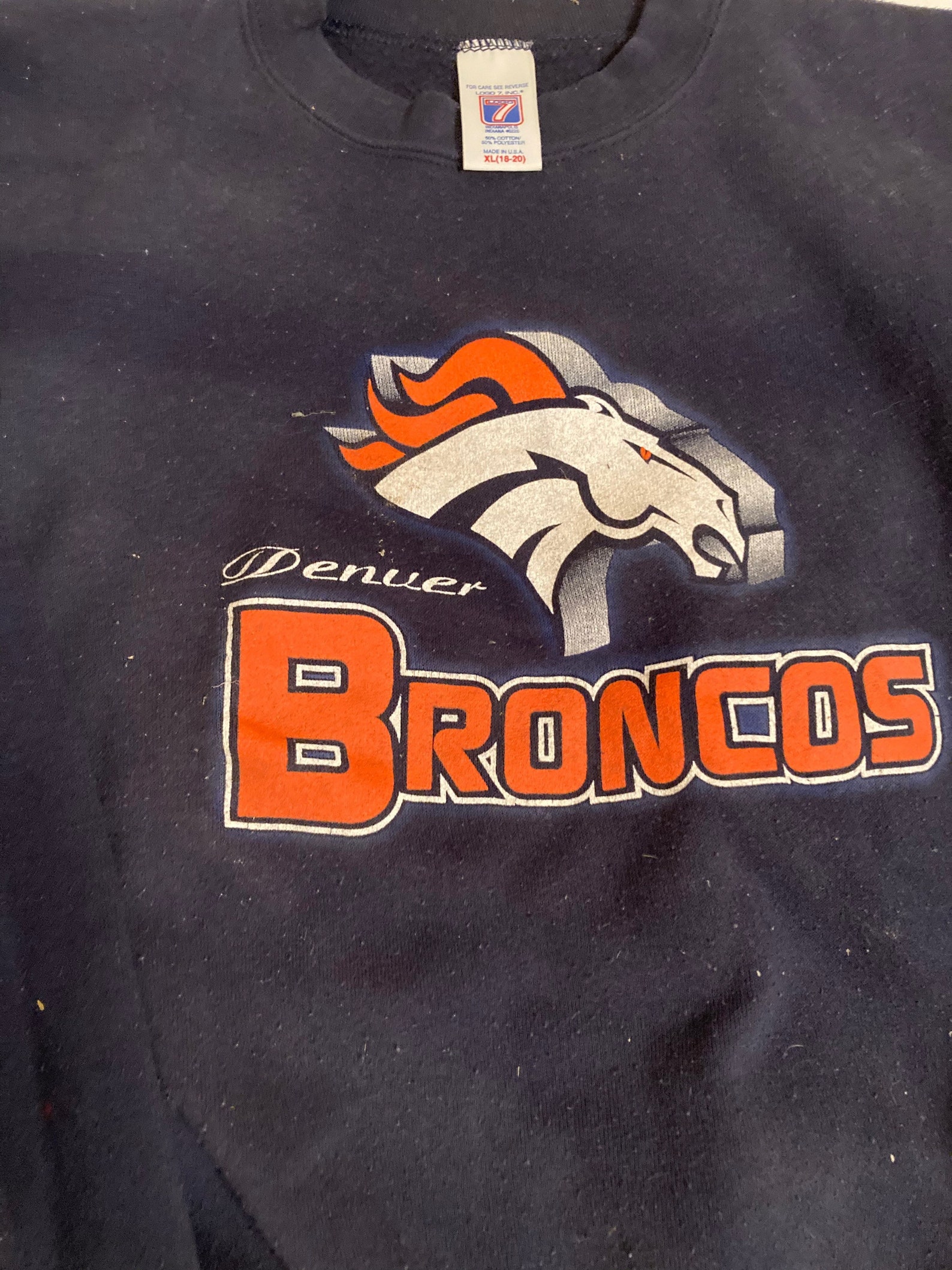 Vintage Denver Broncos crewneck youth xl 18-20 nfl logo 7 | Etsy