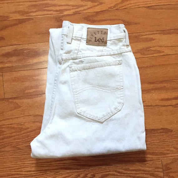 Vintage high waisted LEE RIVETED jeans size 10 cre