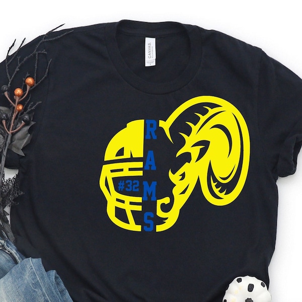 Rams Football Shirt, Los Angeles Rams T-Shirt, NFL Rams Fan Gift Tee, LA Rams Football Tee, Custom Rams Football Player Shirt, Rams Shirt